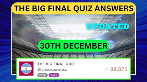 the big football quiz answers